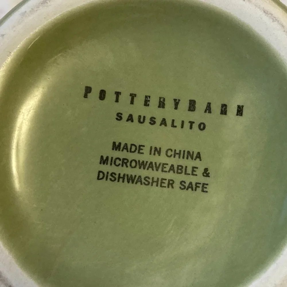 Pottery Barn Avocado Green Giant Mug